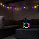 Lenco Party speaker with lights and wireless mic